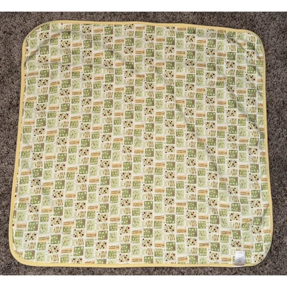 Gymboree Does Your Garden Grow‎ vegetables blanket Yellow Green dig 2006